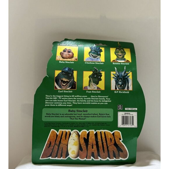 RARE 1990s Disney Dinosaurs Baby Sinclair Action Figure New In The Package - Picture 4 of 5